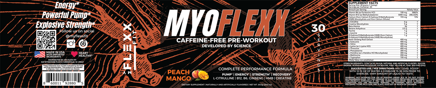 MyoFlexx Caffeine-Free Pre-Workout